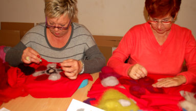 Filcowanie na sucho - szale