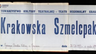 Plakat z tytułem " Krakowska Szmelcpaka"