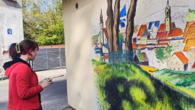 Mural z Panoramą Lubawki.